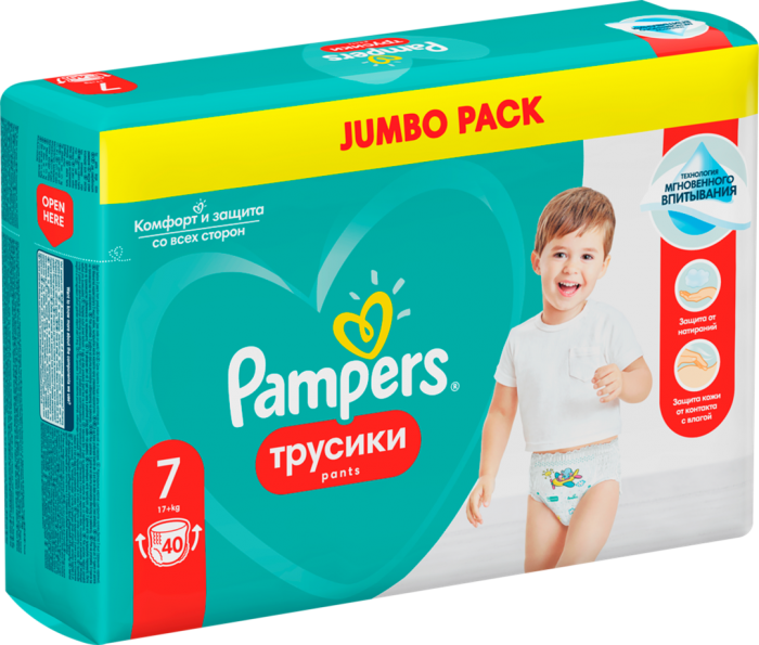 ����������-������� ������� PAMPERS Pants 7, 17��+, 40��