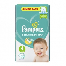  ���������� Pampers Active Baby-Dry Maxi 4 (9-14 ��) 70 ��
