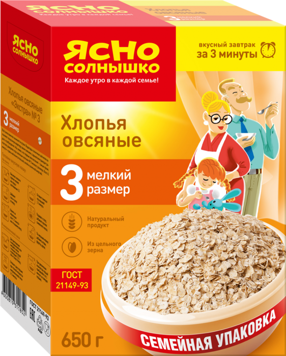 Содержание овсяных хлопьев